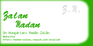 zalan madan business card